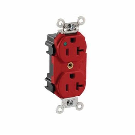 Leviton Electrical Receptacles 5-20R Lev Lok Hg Pwr Ind Recep Red M8300-PLR